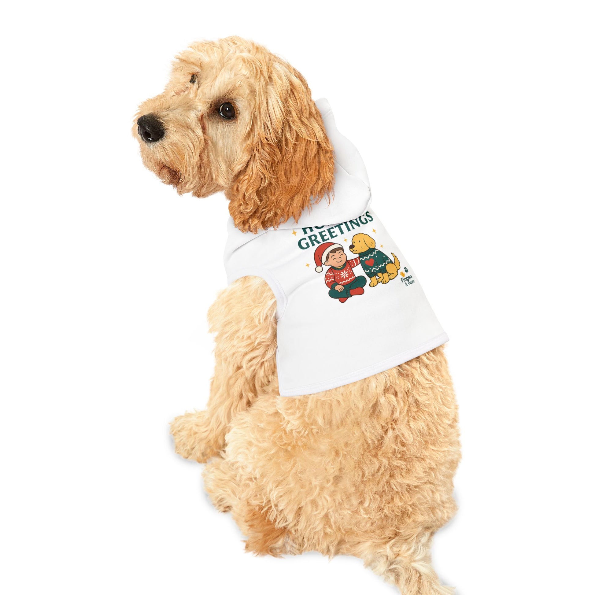 Pet Christmas Hoodie White – Matching Kids and Pets Outfit
