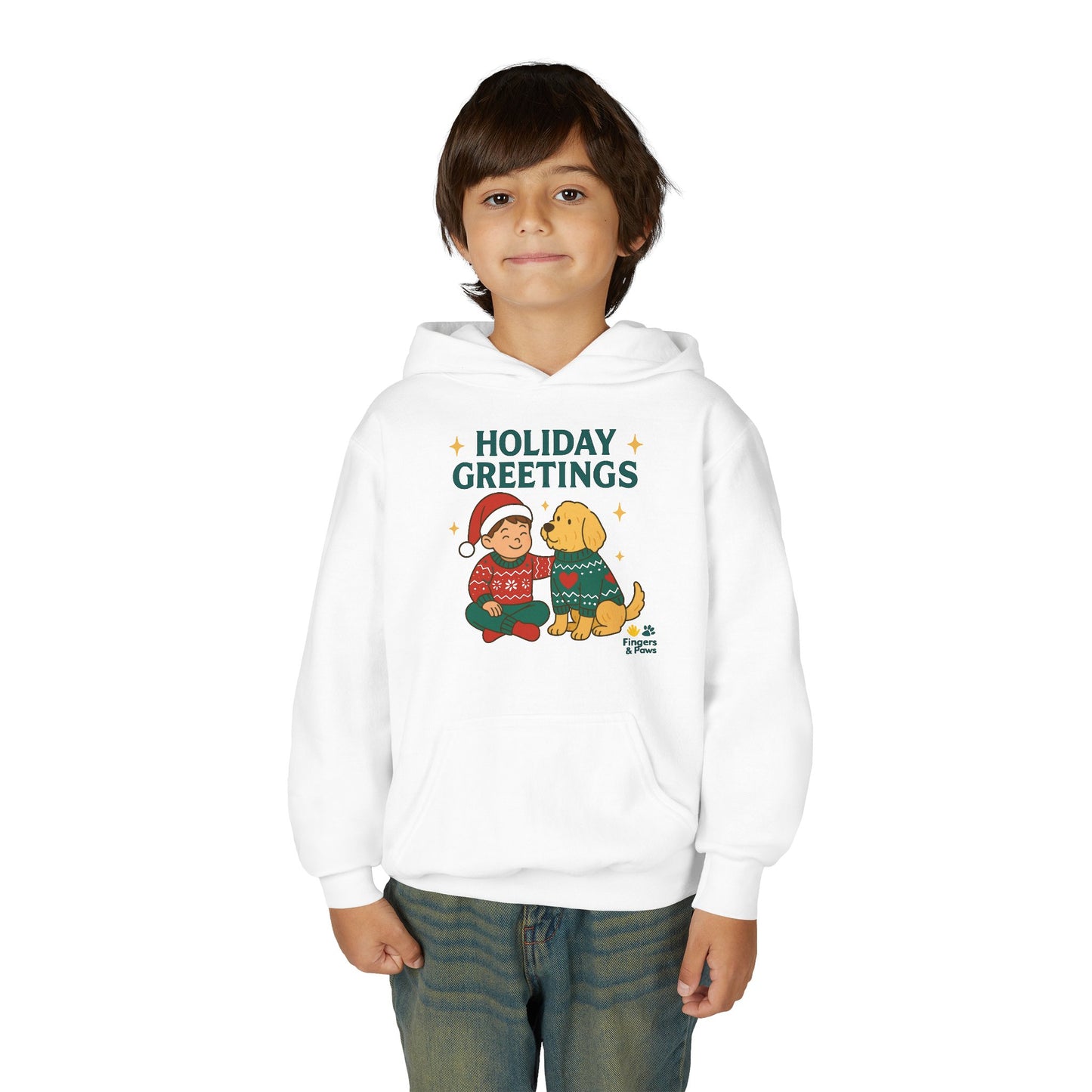 Kids Christmas Hoodie White – Matching Kids and Pets Outfit