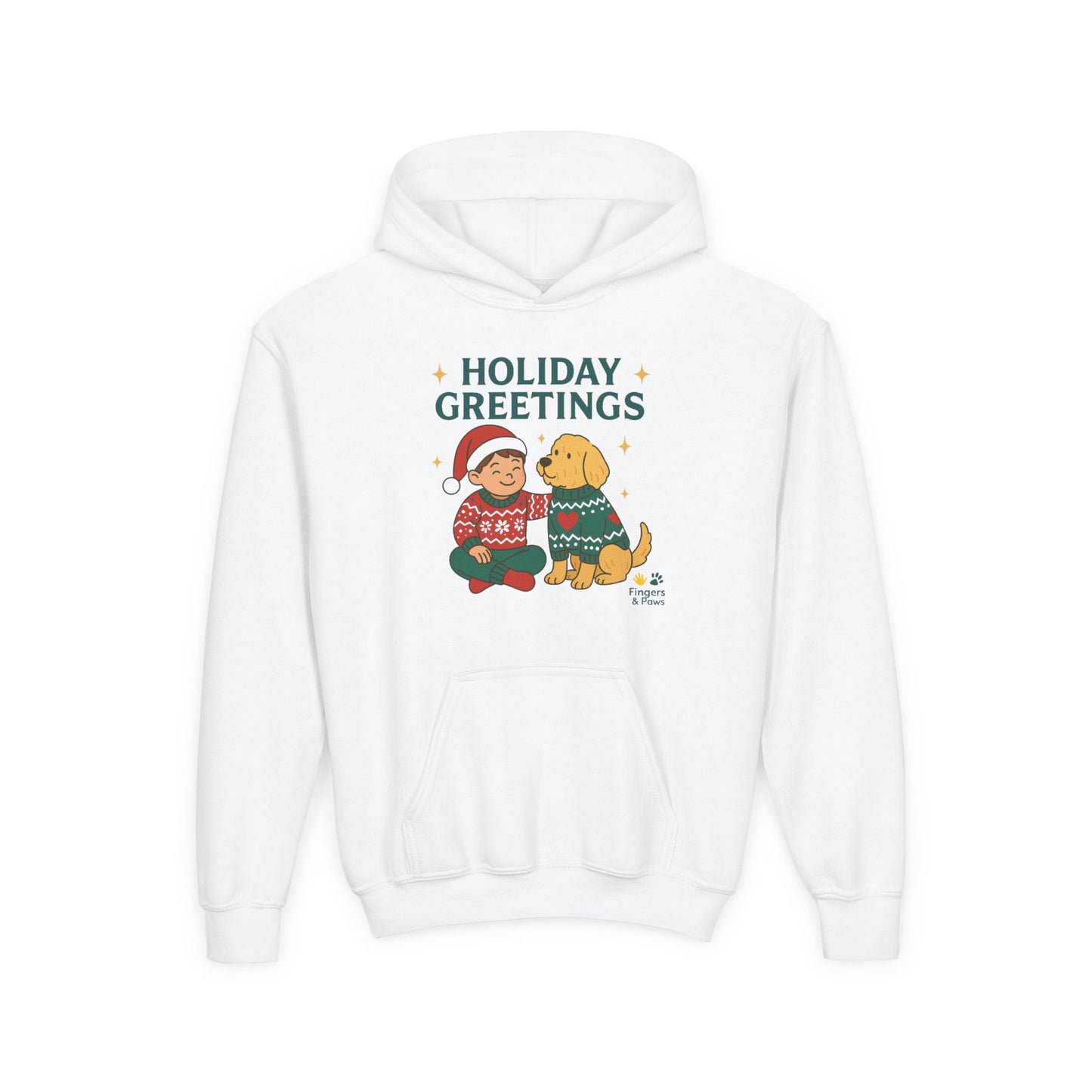 Kids Christmas Hoodie White – Matching Kids and Pets Outfit